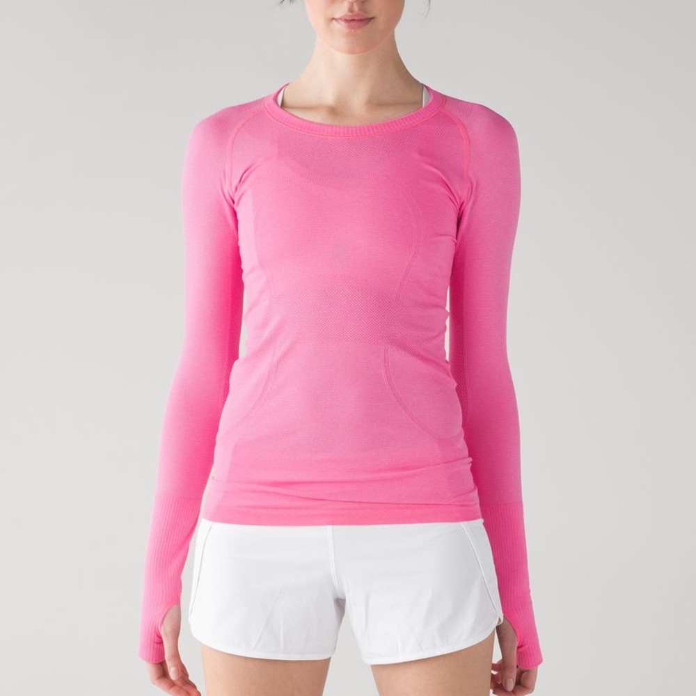 Pink Lululemon Swiftly Tech Longsleeve Shirt